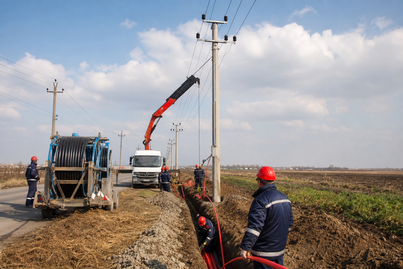 Imagine reprezentativă pentru linii electrice